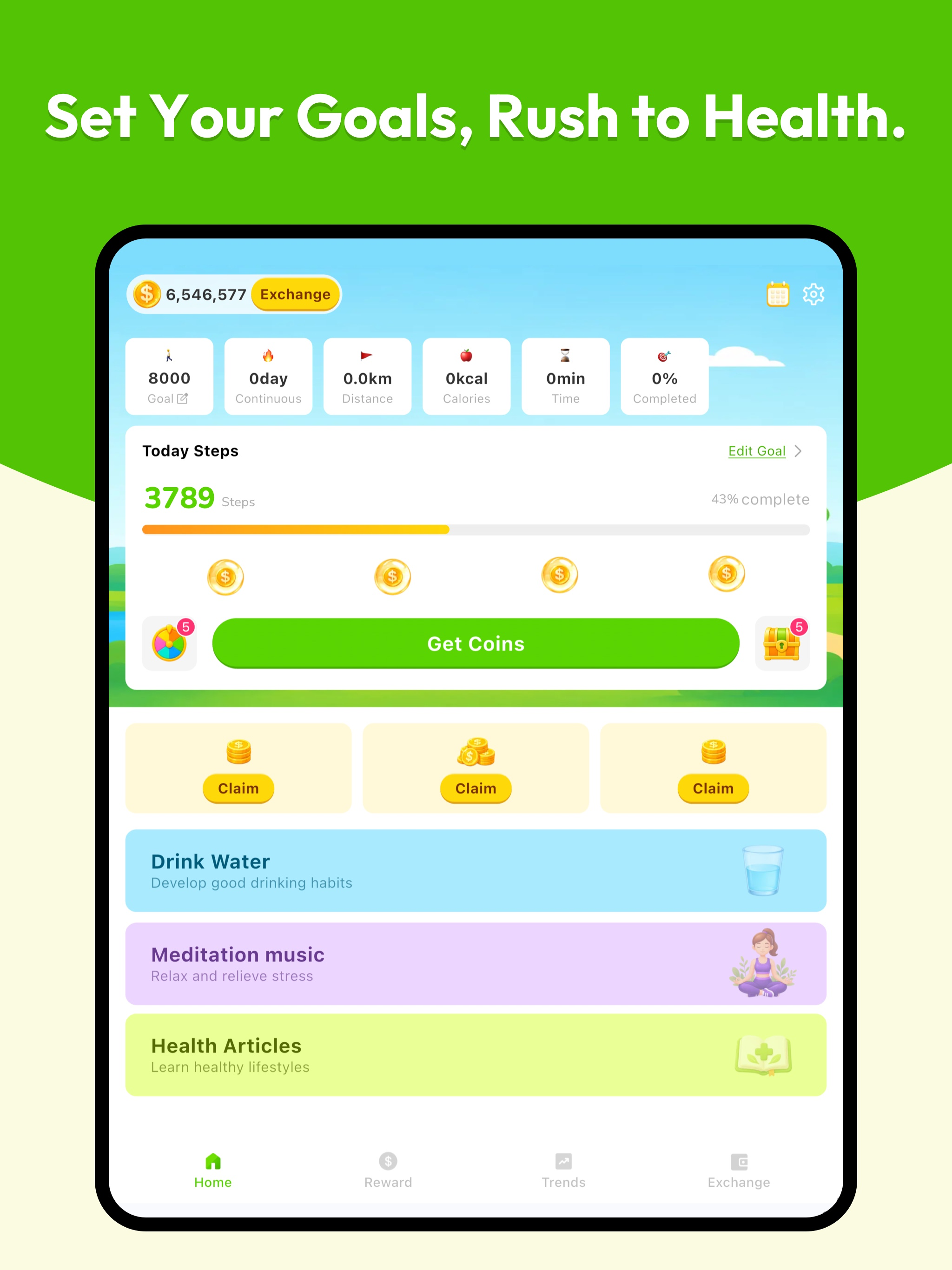 StepsRush:Step & Water Tracker screenshot 8