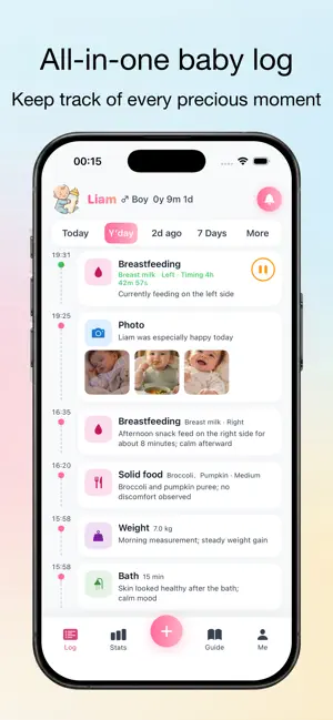 PiyoLog - Baby Feeding Tracker screenshot 1