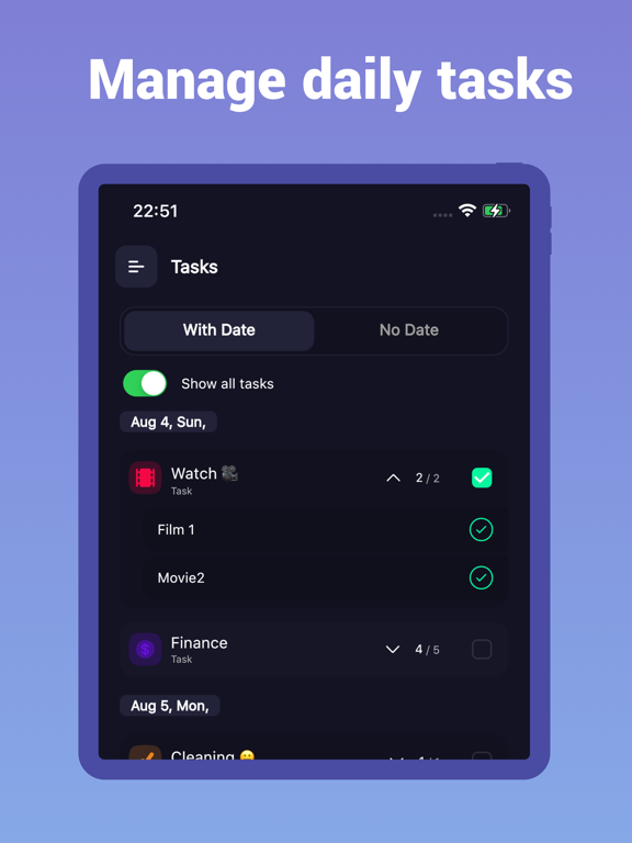 Simple habit & Habit builder iPad screenshot 2 - Productivity app