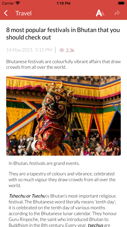 #2. Daily Bhutan (iOS) By: eBizity Pte Ltd