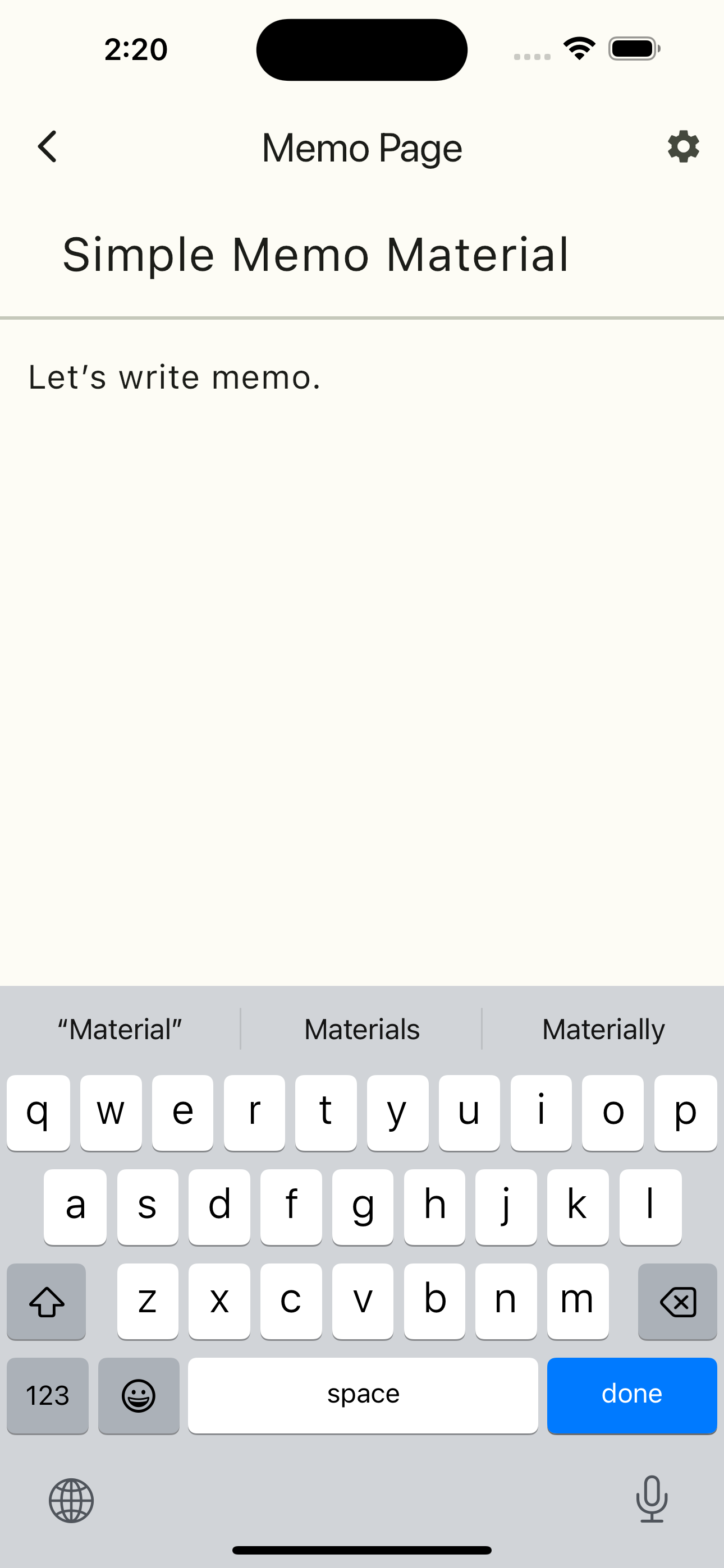 Simple Memo Matelial