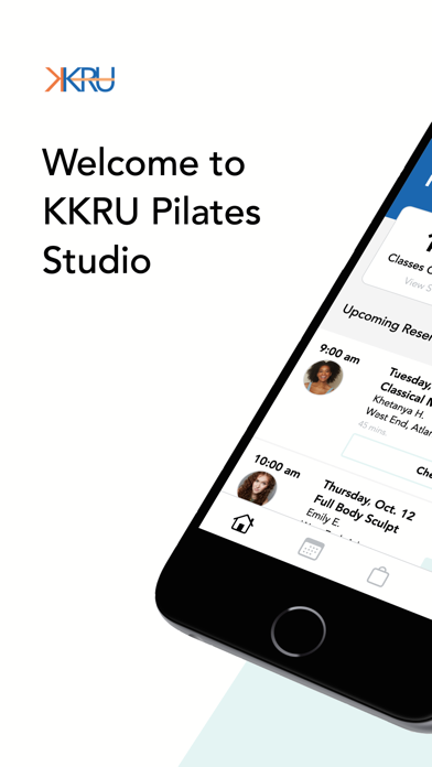 KKRU Pilates and Wellness iPhone screenshot 1 - Health & Fitness app