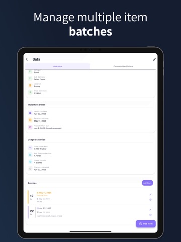 Burrow - Supply Tracker iPad screenshot