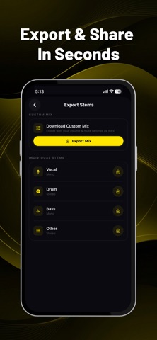 Isolate Vocals - Stemio iPhone screenshot