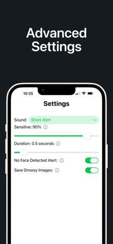 Safe Driving App: Drowsy Alert iPhone screenshot