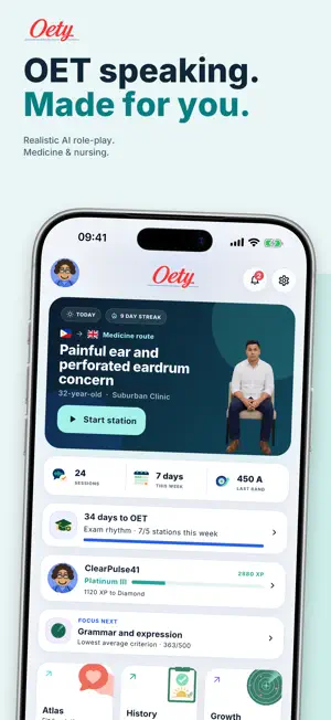 Oety: OET AI Exam Practice screenshot 1