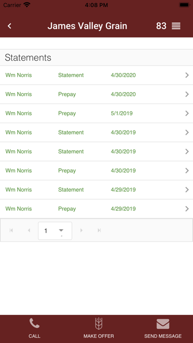 James Valley Grain LLC. Screenshot
