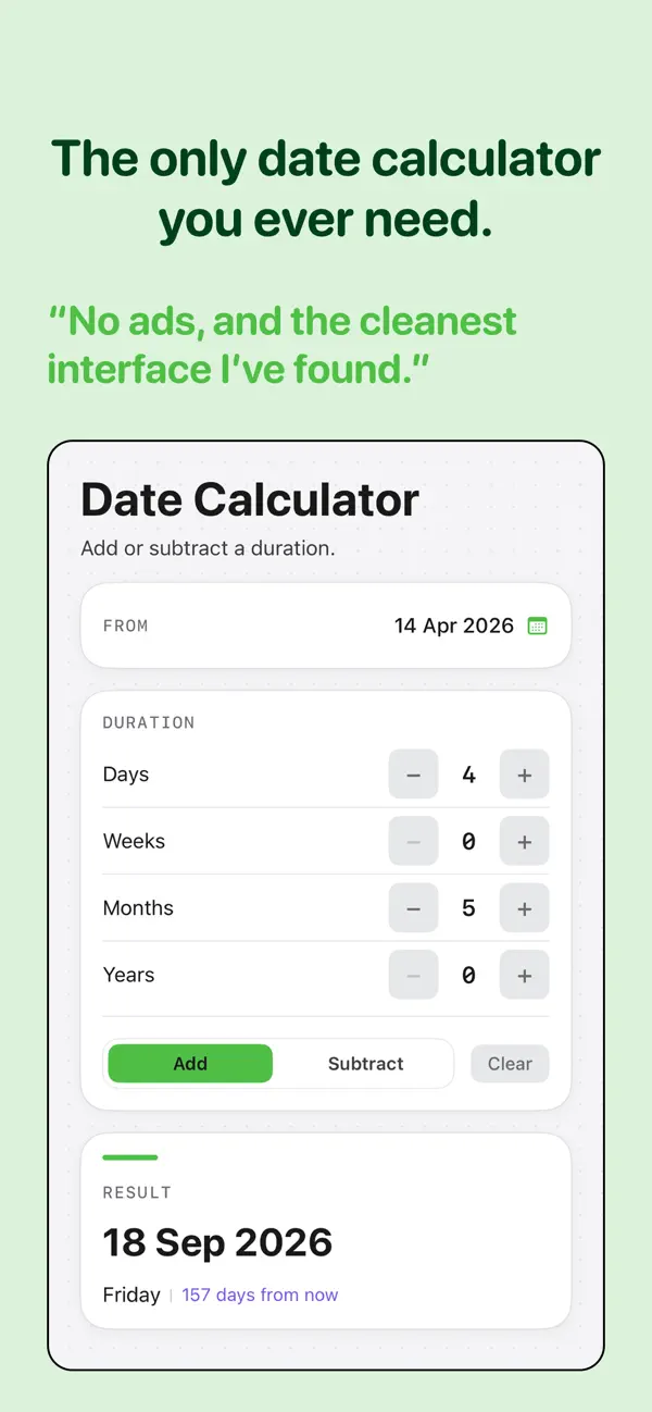 Screenshot #2 pour Simple Date Calculator