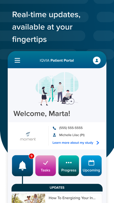 IQVIA Patient Portal screenshot