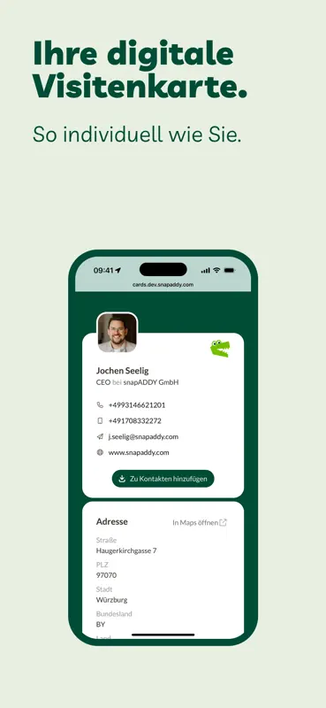 BusinessCards von snapAddy screenshot 3 of 6