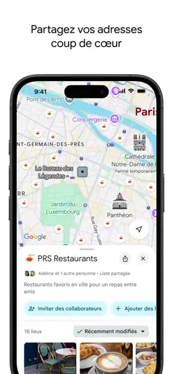 Capture d'écran de Google Maps sur iPhone 4