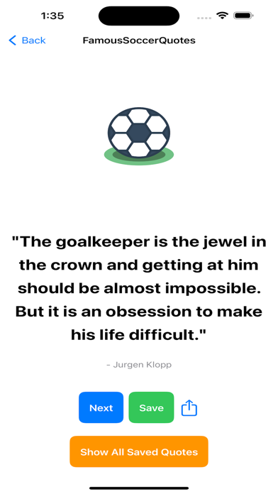Screenshot #3 pour FamousSoccerQuotes