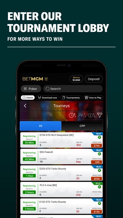 BetMGM Poker - New Jersey Screenshot