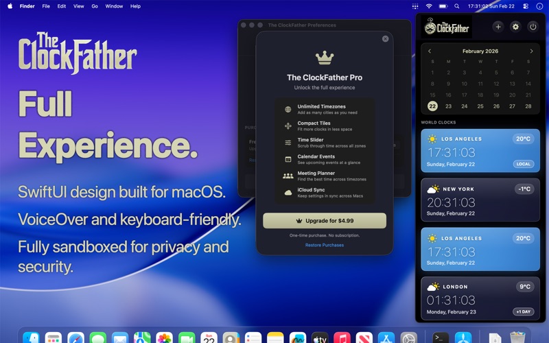 The ClockFather iPhone screenshot