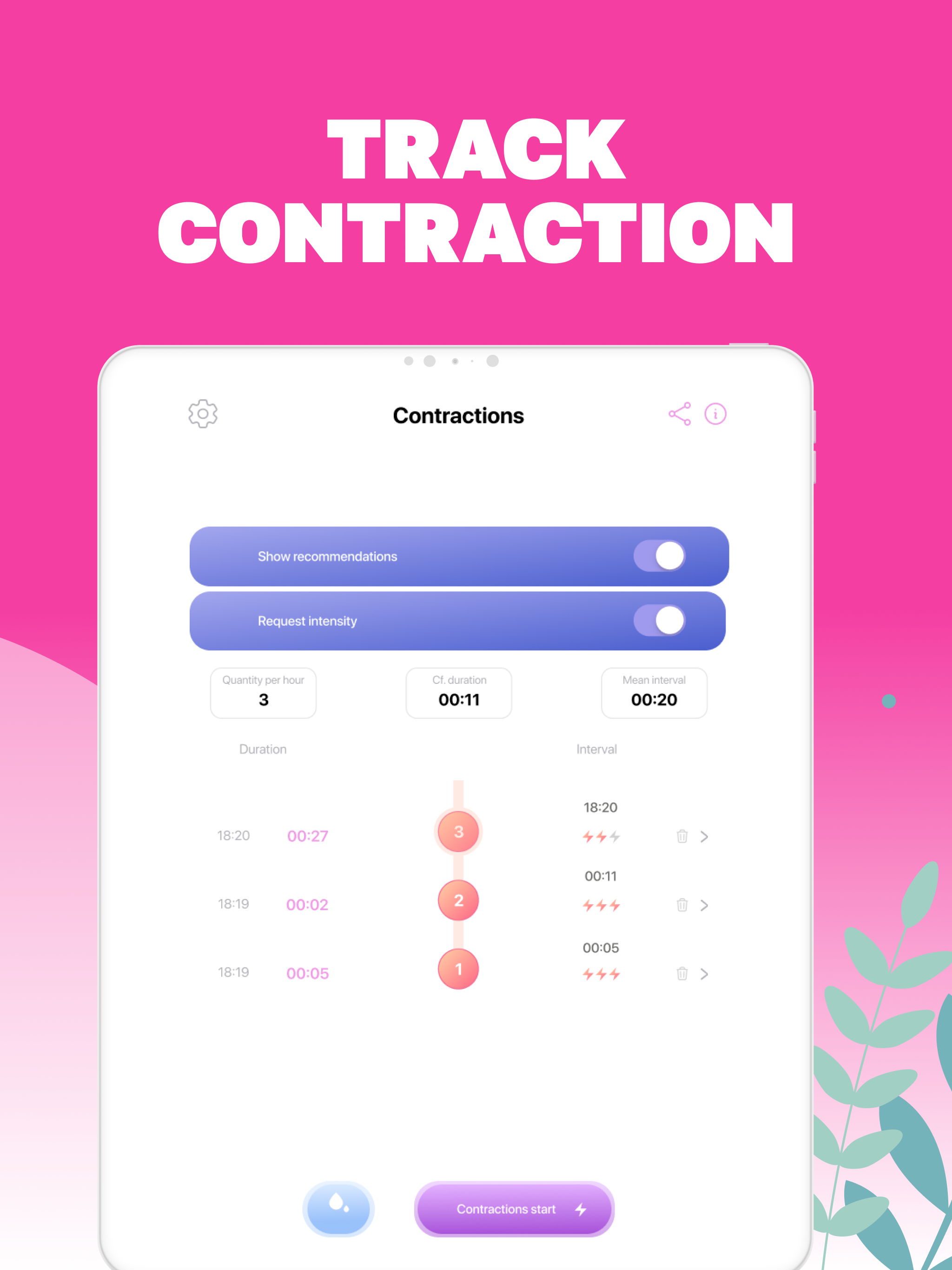 Contraction Timer－Tracker 9mo screenshot 5