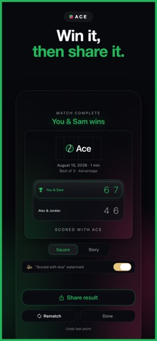 Tennis Scoreboard: Ace iPhone screenshot