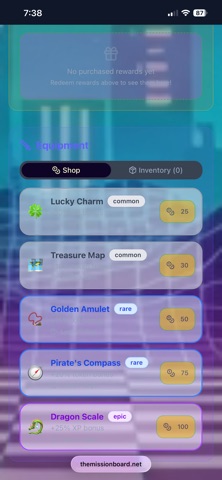 The Mission Board screenshot