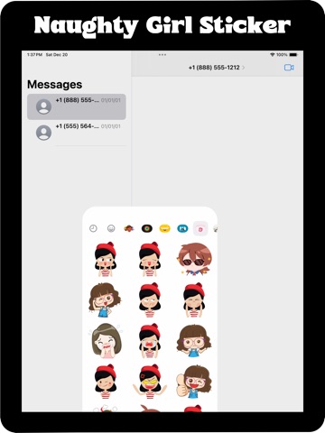 Naughty Girls Emojis iPad screenshot