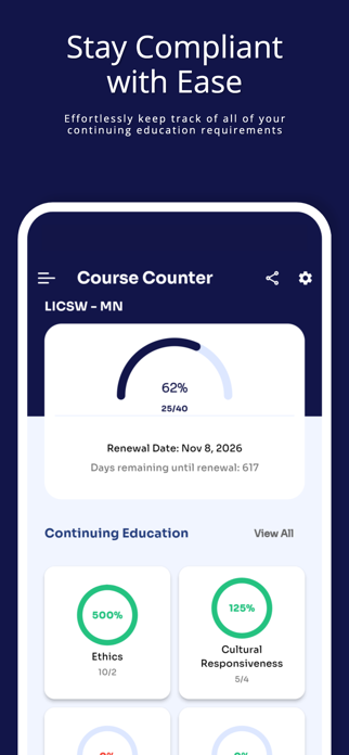 Course Counter: CE Tracker Screenshot 2 of 4
