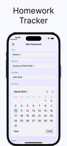 Homework Tracker&Study Planner Screenshot 2 of 3