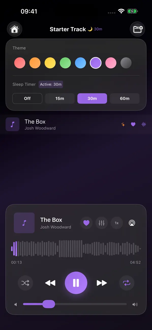 Screenshot #3 pour Glaze - Offline Music Player