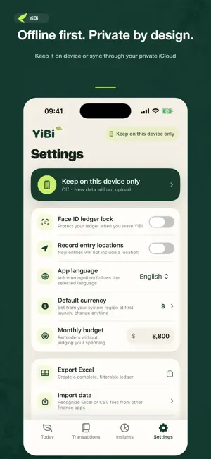YiBi · Private Ledger screenshot 4