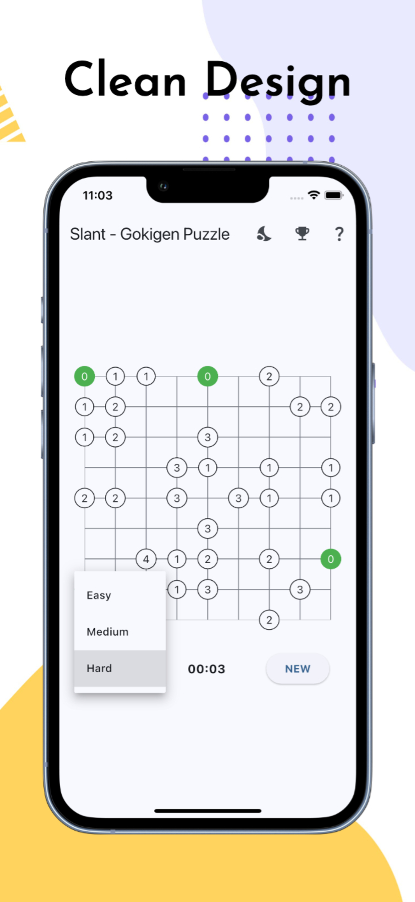 Slant - Gokigen Puzzle screenshot 3