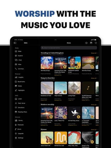 Bible: Chat, Widgets, Audio iPad screenshot