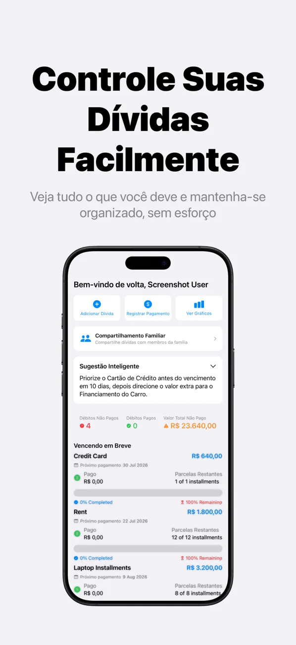 Screenshot #1 pour DebitTracker