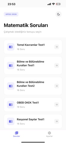 KPSS Matematik Sorular 2026 iPhone screenshot