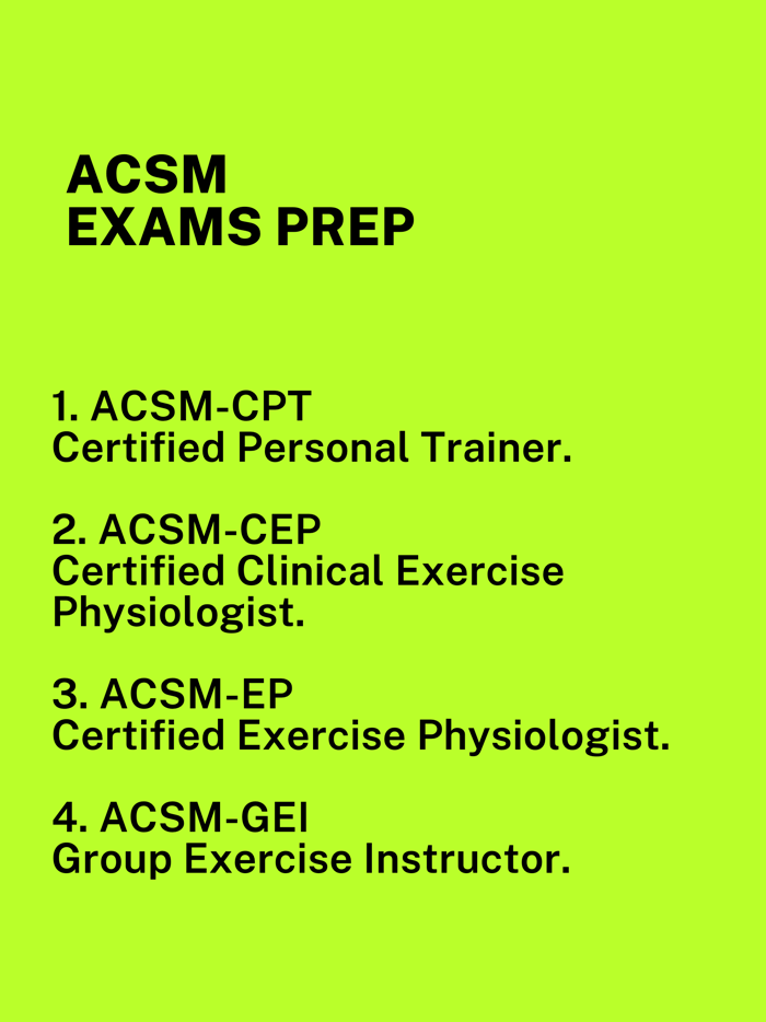 ACSM Fitness Prep