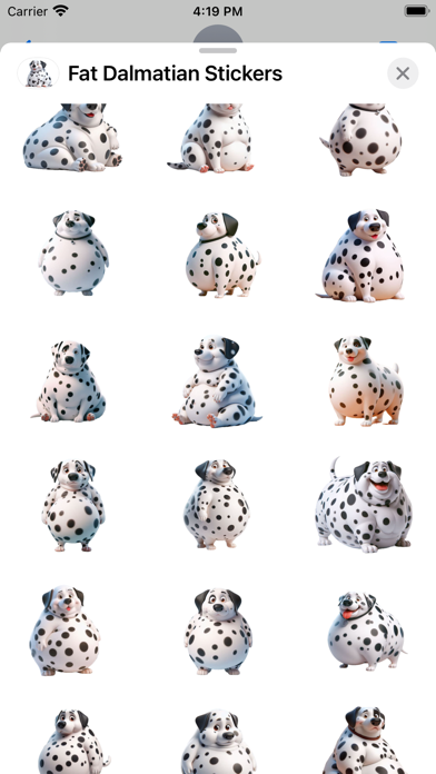 Screenshot #2 pour Fat Dalmatian Stickers
