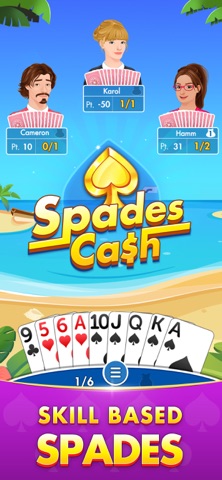 Spades Cash - Win Real Prize iPhone screenshot