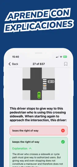 Captura de pantalla de Permis Theorique Belgique en iPhone 4