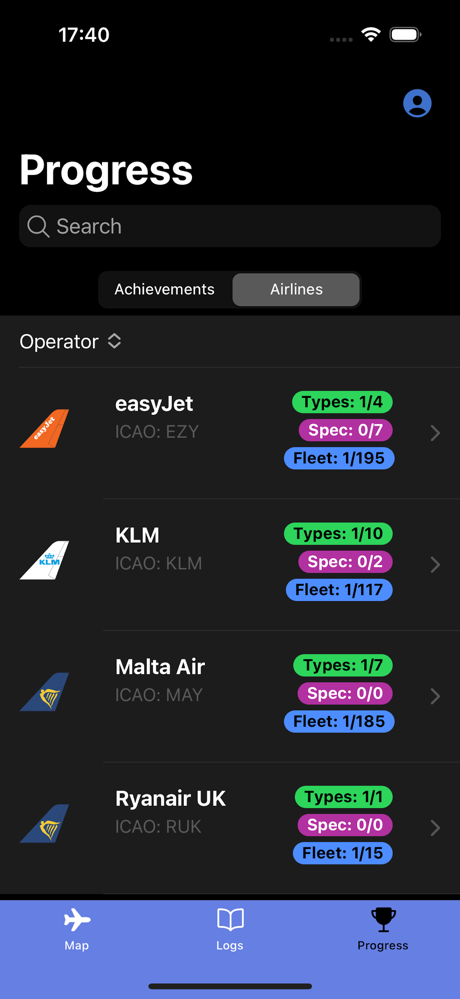Fleetlog screenshot 2