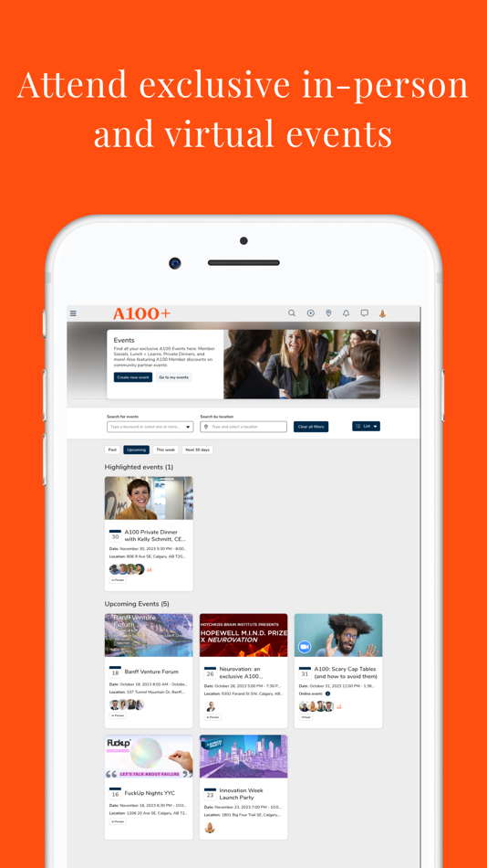 #2. A100 Community (iOS) 由: Alberta 100 Tech Entrepreneurs Inc.