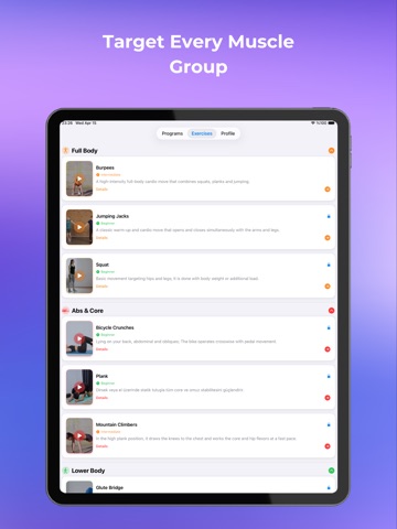 Titan Fit: Home & Gym iPad screenshot