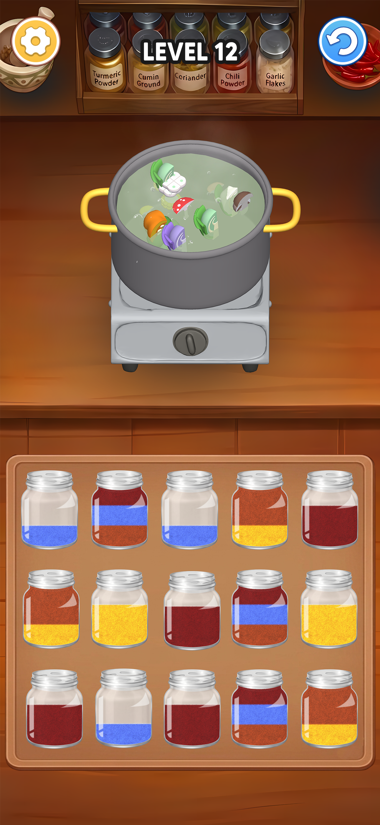 Spice Sort:Cooking Puzzle Chef