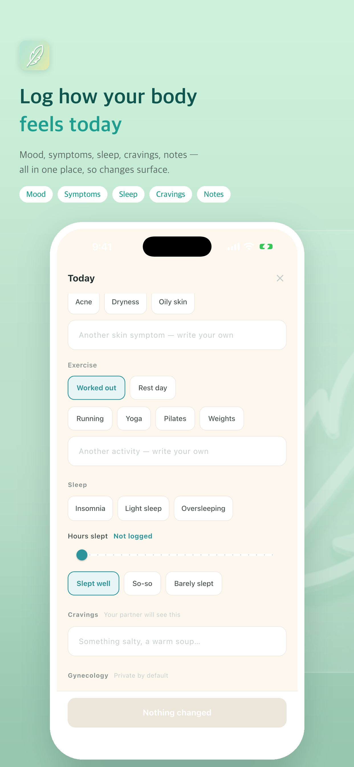 Today's You: Cycle Tracker screenshot 2