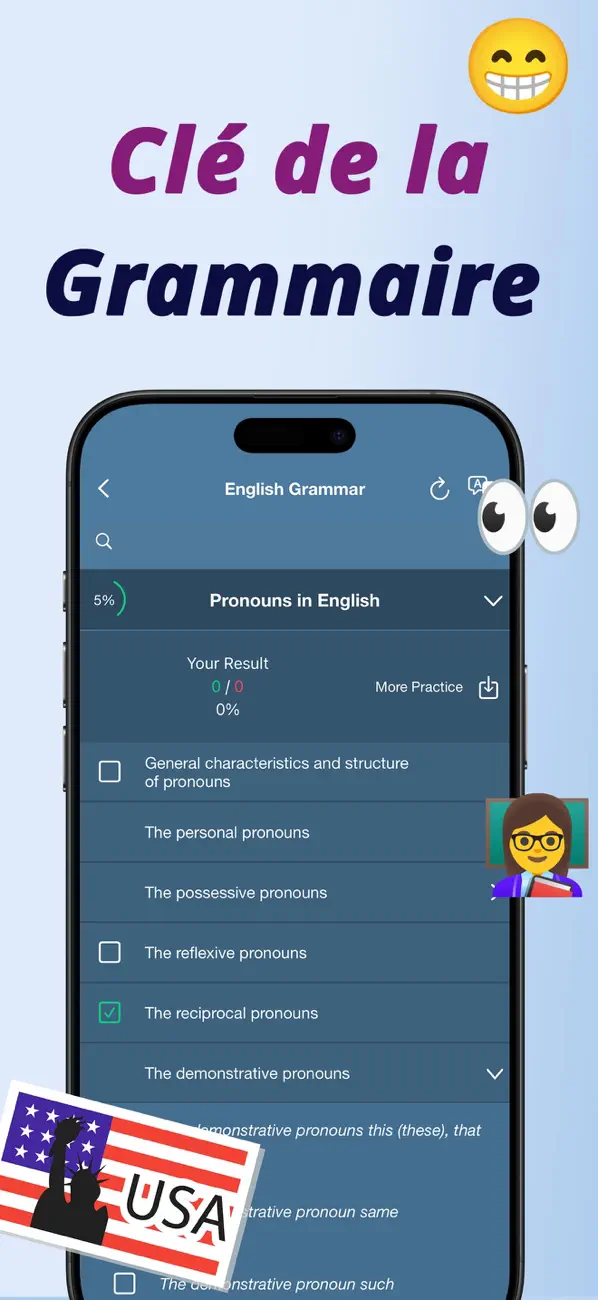 Screenshot #3 pour Grammaire Anglaise: Pronoms