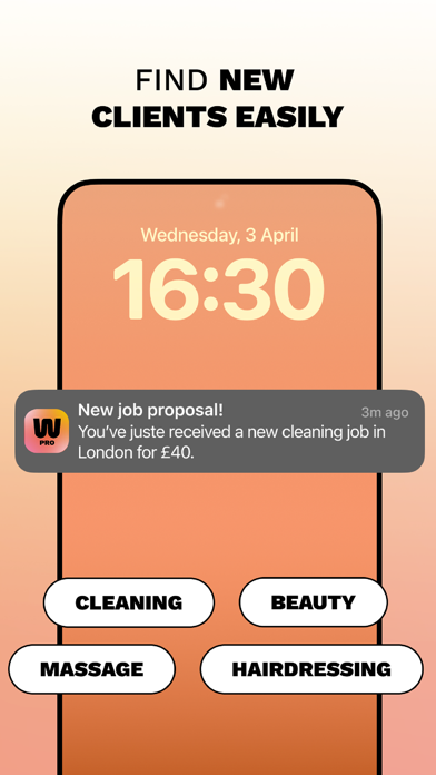 Self-employed jobs Wecasa Pro Screenshot