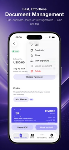 InvoiceHive: Estimates & Bills iPhone screenshot
