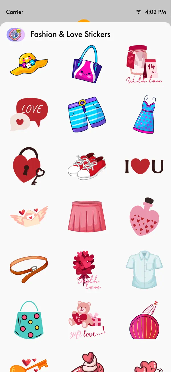 Screenshot #3 pour Fashion & Love Stickers