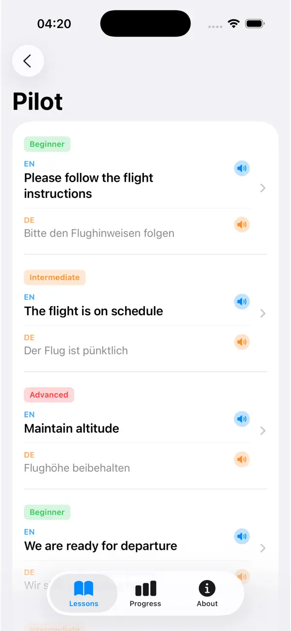 Screenshot #1 pour EnglishDeutsch
