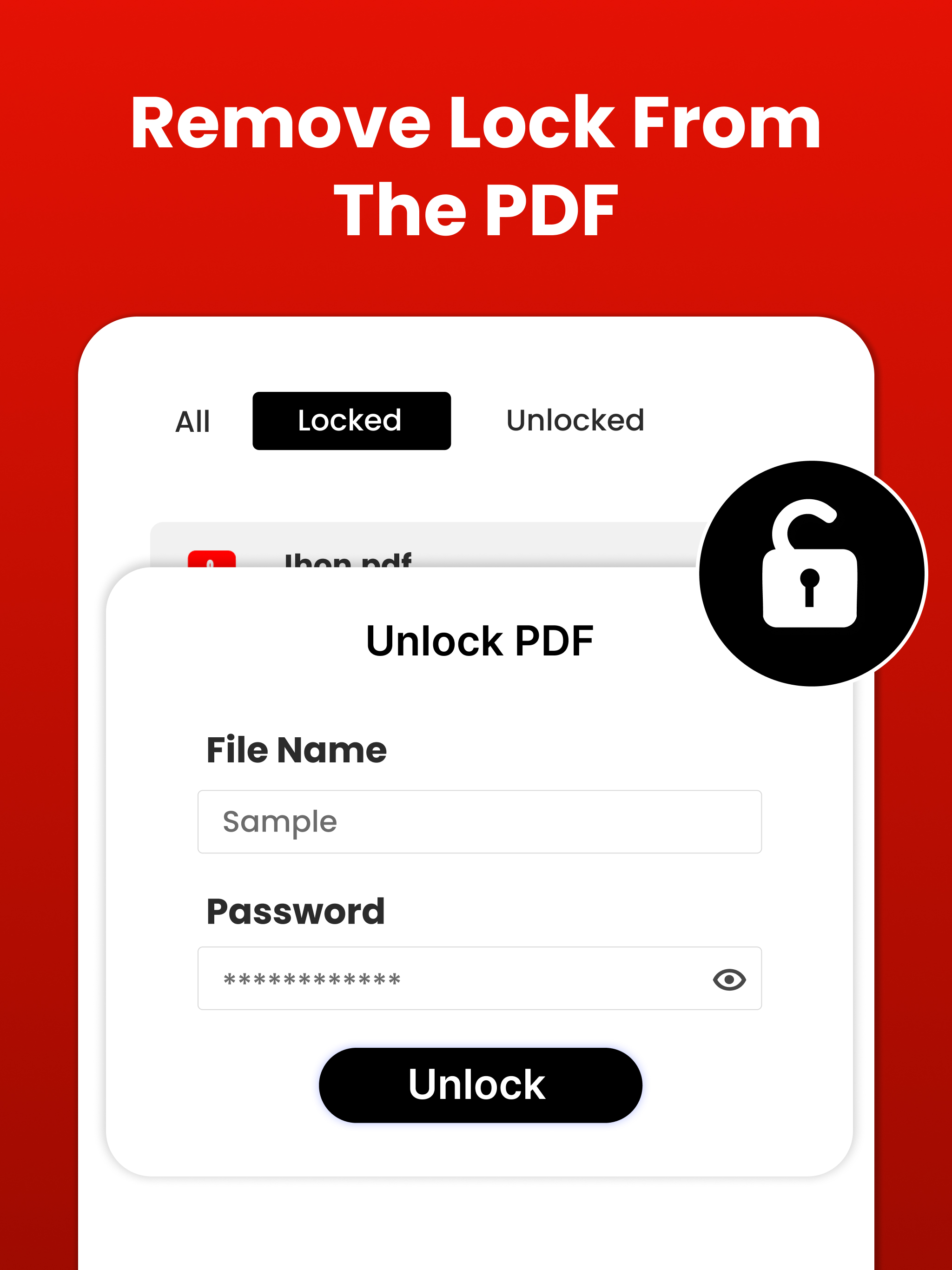 Lock Pdf & Unlock PDF Offline