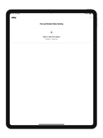 Videy - Simple Video Sharing iPad screenshot
