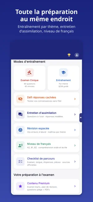 Esprit Français Examen civique screenshot 2