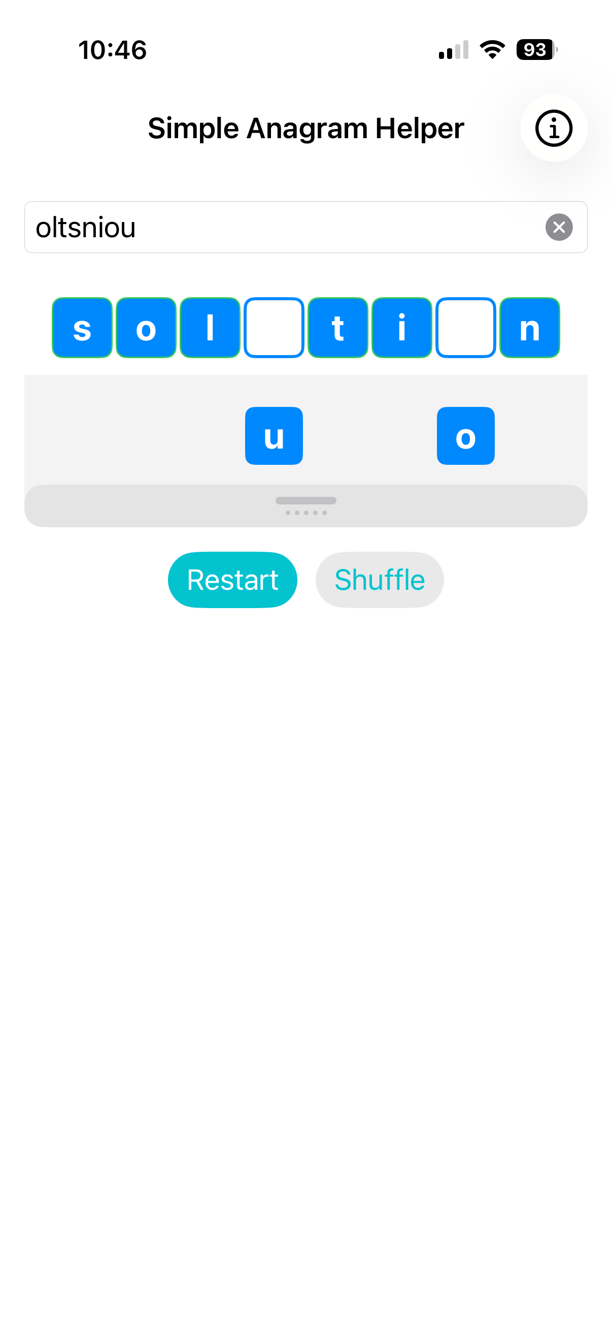 Simple Anagram Helper