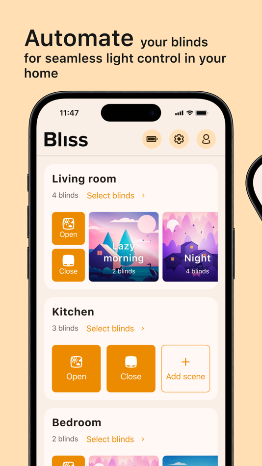 #1. Bliss Smart Blinds (iOS) 由: Bliss Blinds