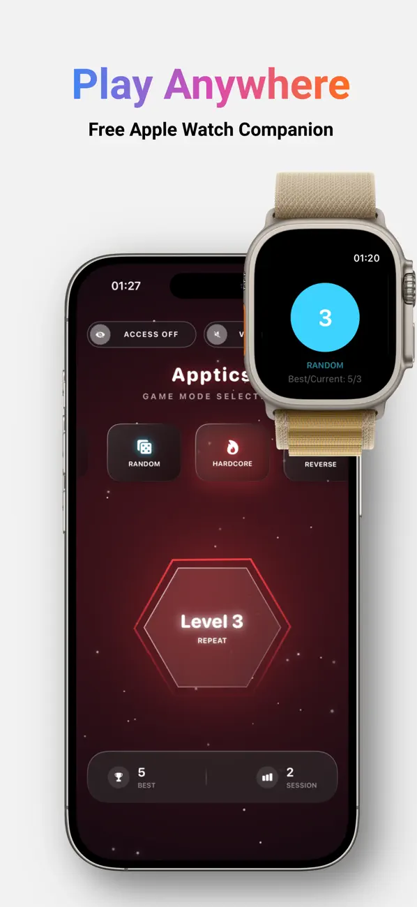 Screenshot #2 pour Vibration Memory Game: Apptics
